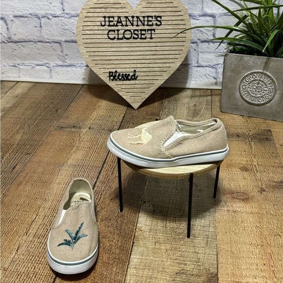 EMBROIDERED CAMEL SLIP-ON SNEAKER JANIE & JACK - Picture 1 of 12